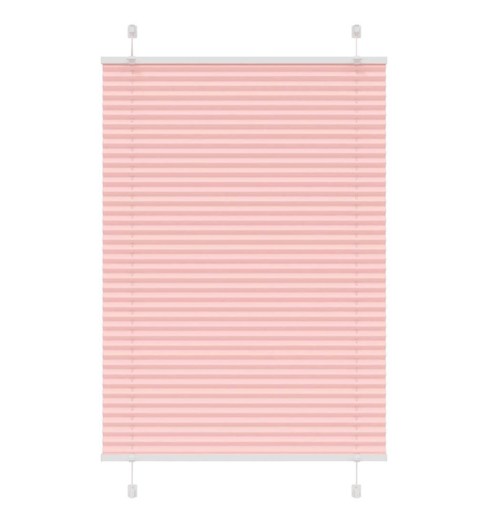 Store plissé rose 100x100 cm largeur du tissu 99,4 cm polyester | Mobilier & Déco