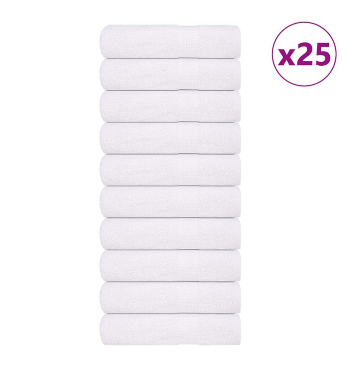 Serviettes de bain 25 pcs blanc 100x150 cm 360 g/m² 100% coton | Mobilier & Déco