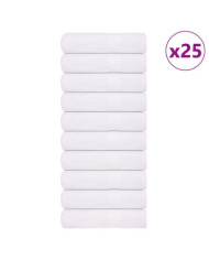 Serviettes de bain 25 pcs blanc 100x150 cm 360 g/m² 100% coton | Mobilier & Déco