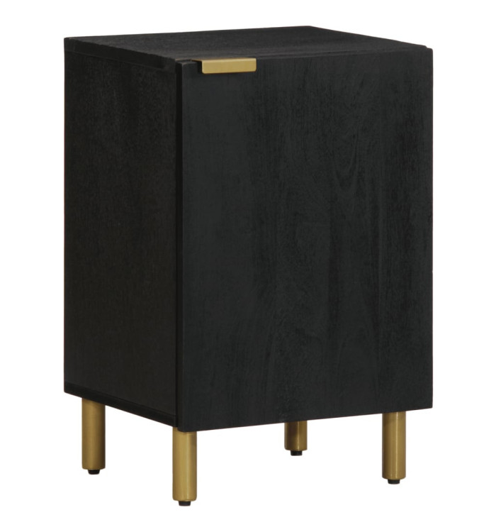 Armoire de salle de bain noir 38x33x58 cm bois d'ingénierie | Mobilier & Déco
