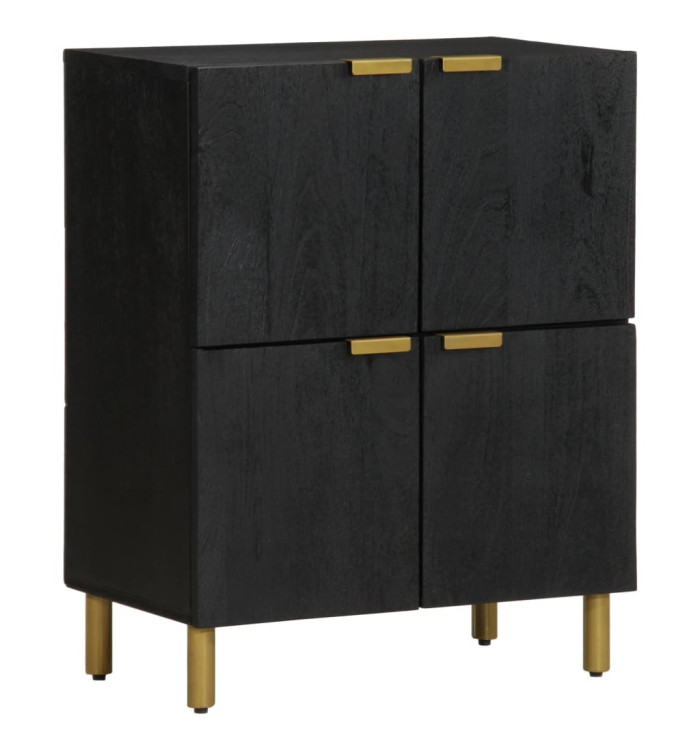 Buffet noir 60x33x75 cm bois d'ingénierie | Mobilier & Déco