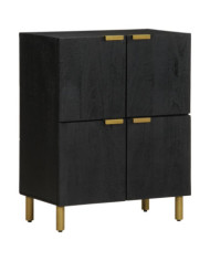Buffet noir 60x33x75 cm bois d'ingénierie | Mobilier & Déco