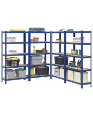 Étagères de rangement à 5 niveaux 4 pcs bleu | Mobilier & Déco