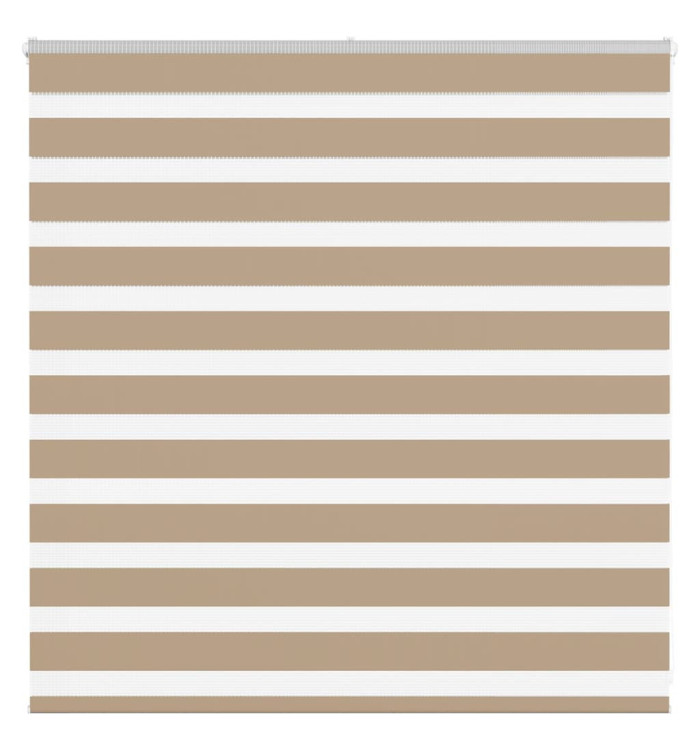 Store zèbre marron sable largeur du tissu 145,9 cm polyester | Mobilier & Déco