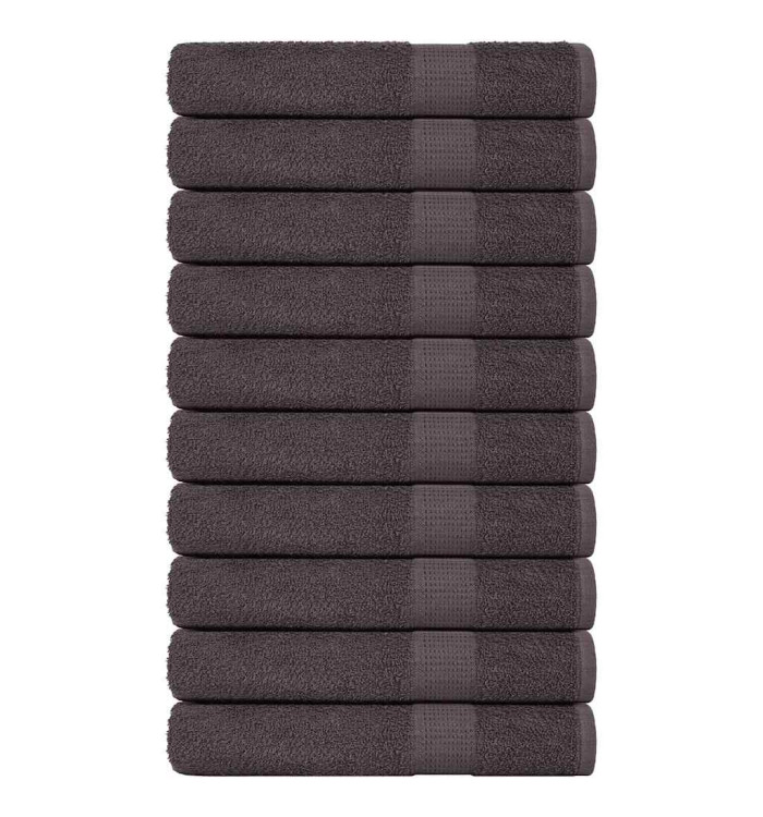 Serviettes de sauna 10 pcs anthracite 80x200 cm 100% coton | Mobilier & Déco