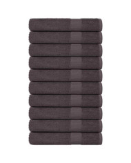 Serviettes de sauna 10 pcs anthracite 80x200 cm 100% coton | Mobilier & Déco