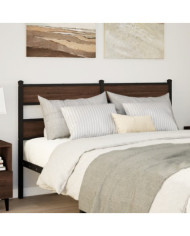 Tête de lit chêne marron 150 cm acier et bois d'ingénierie | Mobilier & Déco