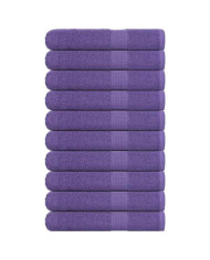 Serviettes de sauna 10 pcs violet 80x200 cm 360 g/m² 100% coton | Mobilier & Déco