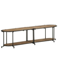 Meuble TV 160x42x40 cm bois massif de manguier brut | Mobilier & Déco