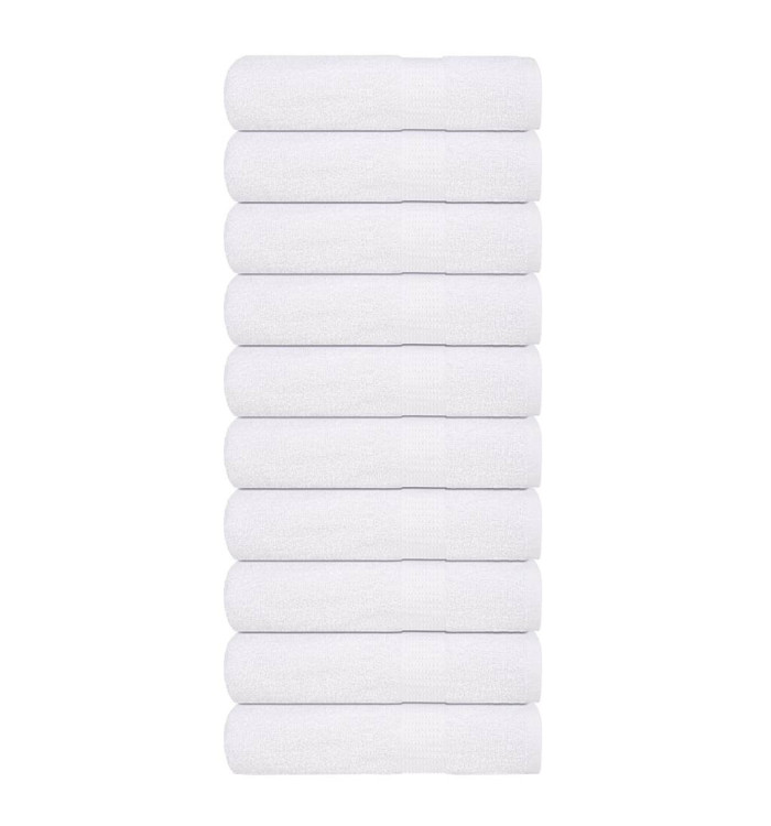 Serviettes de douche 10 pcs blanc 70x140 cm 360 g/m² 100% coton | Mobilier & Déco