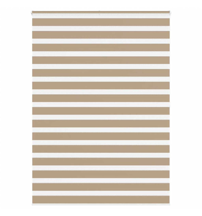 Store zèbre marron sable largeur du tissu 150,9 cm polyester | Mobilier & Déco