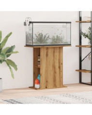 Support d'aquarium chêne artisanal 36x75x72,5cm bois ingénierie | Mobilier & Déco