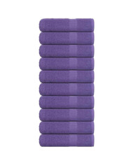 Essuie-mains 10 pcs violet 50x100 cm 360 g/m² 100% coton | Mobilier & Déco