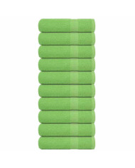 Serviettes de douche 10 pcs vert pomme 70x140 cm 100% coton | Mobilier & Déco