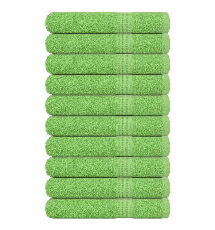 Serviettes de sauna 10 pcs vert pomme 80x200 cm 100% coton | Mobilier & Déco
