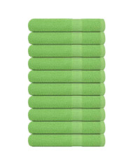 Serviettes de sauna 10 pcs vert pomme 80x200 cm 100% coton | Mobilier & Déco