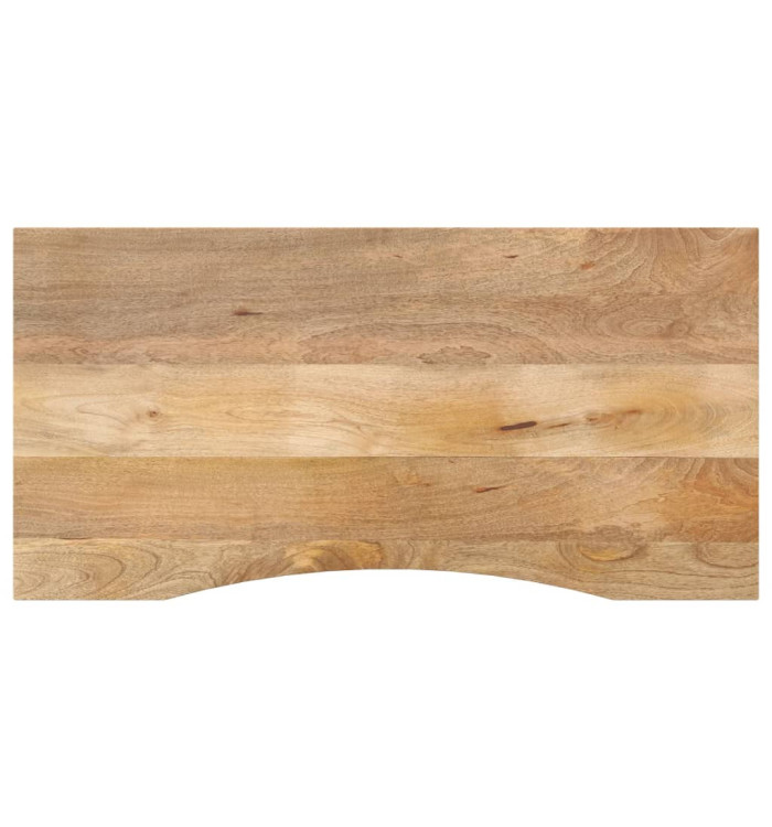 Dessus de bureau avec courbe 120x50x2,5 cm manguier massif brut | Mobilier & Déco