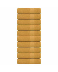 Serviettes de bain 10 pcs doré 100x150 cm 360 g/m² 100% coton | Mobilier & Déco