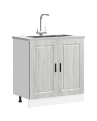 Meuble bas pour évier Porto sonoma gris bois ingénierie | Mobilier & Déco