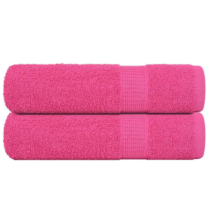 Serviettes de bain 2 pcs rose 100x150 cm 360 g/m² 100% coton | Mobilier & Déco