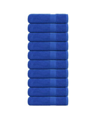 Essuie-mains 10 pcs bleu 50x100 cm 360 g/m² 100% coton | Mobilier & Déco