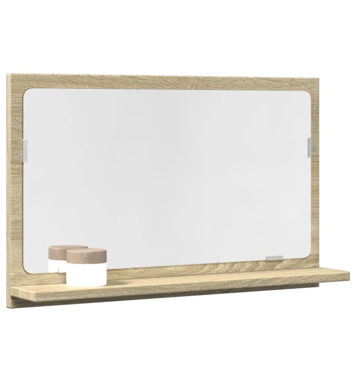 Étagère de salle de bain à miroir chêne sonoma bois ingénierie | Mobilier & Déco
