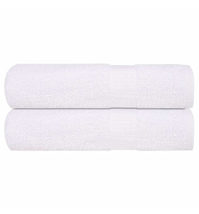 Serviettes de bain 2 pcs blanc 100x150 cm 360 g/m² 100% coton | Mobilier & Déco