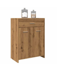 Armoire de salle de bain chêne artisanal 60x33x80 cm | Mobilier & Déco