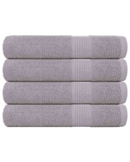 Serviettes de sauna 4 pcs gris 80x200 cm 360 g/m² 100% coton | Mobilier & Déco