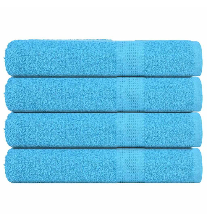 Serviettes 4 pcs turquoise 100x200 cm 360 g/m² 100% coton | Mobilier & Déco