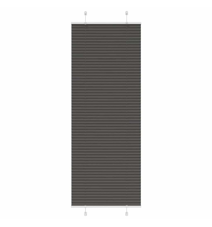Store plissé noir 70x200 cm largeur du tissu 69,4 cm polyester | Mobilier & Déco