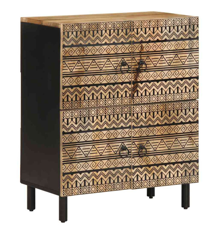 Buffet 60x33,5x75 cm bois de manguier brut massif | Mobilier & Déco