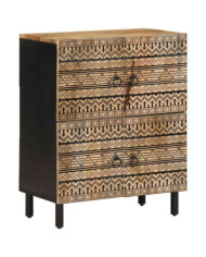 Buffet 60x33,5x75 cm bois de manguier brut massif | Mobilier & Déco