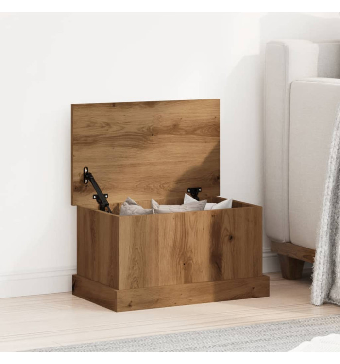Boîtes de rangement chêne artisanal 30x50x28 cm bois ingénierie | Mobilier & Déco