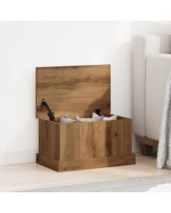 Boîtes de rangement chêne artisanal 30x50x28 cm bois ingénierie | Mobilier & Déco