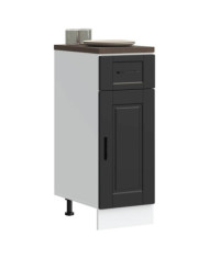 Armoire de cuisine Porto noir bois d'ingénierie | Mobilier & Déco