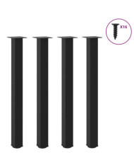 Pieds de table de bar 4 pièces Noir 100-102 cm Acier | Mobilier & Déco