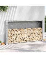 Portant de bois de chauffage et housse de pluie acier galvanisé | Mobilier & Déco
