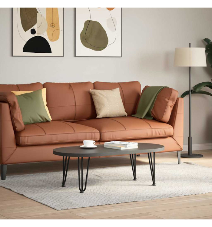 Pieds en épingle à cheveux pour table basse 4 pièces Noir 30 cm Acier massif | Mobilier & Déco