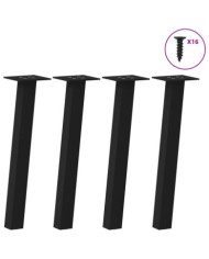 Pieds de table basse 4 pièces Noir 42 cm Acier | Mobilier & Déco