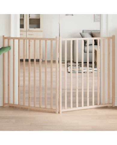 Barrière pour chien pliable 2 panneaux 160 cm bois sapin massif | Mobilier & Déco