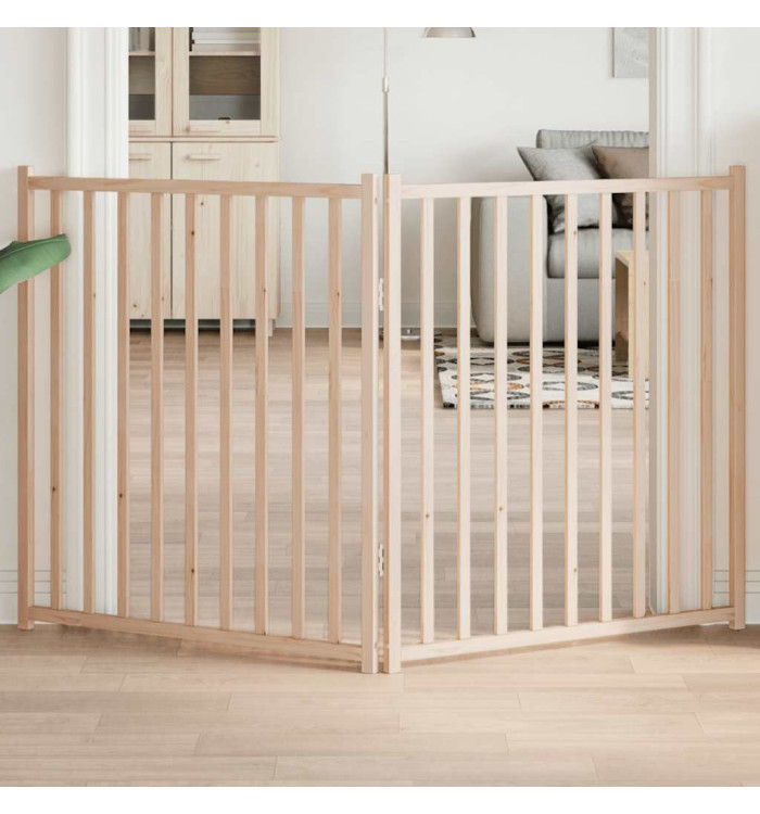 Barrière pour chien pliable 2 panneaux 160 cm bois sapin massif | Mobilier & Déco