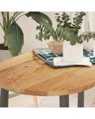 Dessus de table 100x50x2 cm bois de chêne massif ovale | Mobilier & Déco
