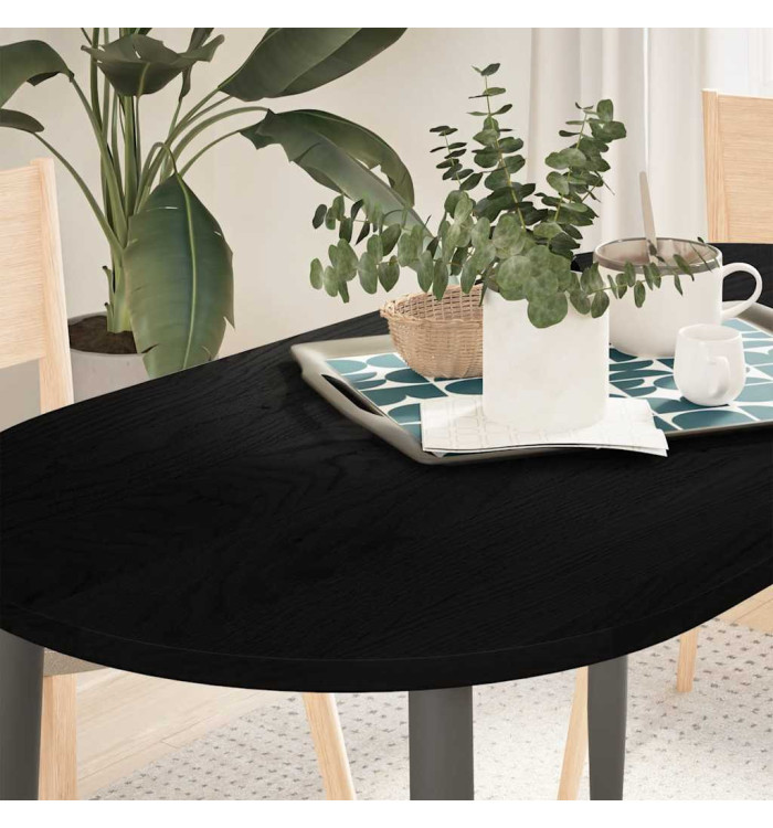 Dessus de table 120x60x2 cm bois de chêne massif ovale | Mobilier & Déco