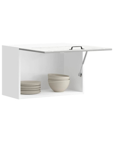 Armoire murale de cuisine Lucca gris béton bois ingénierie | Mobilier & Déco