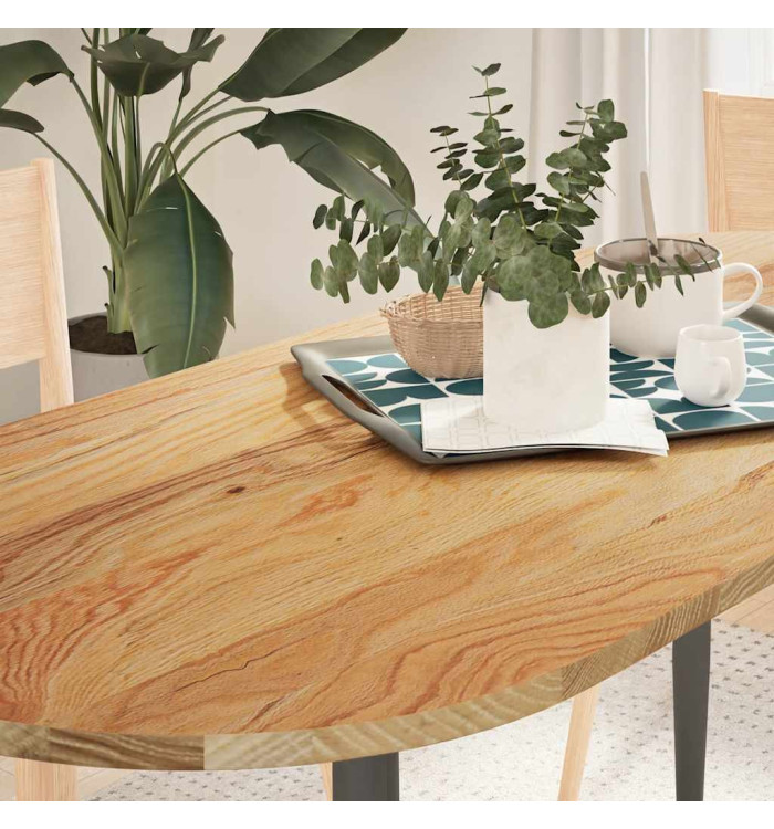 Dessus de table 140x60x2 cm bois de chêne massif ovale | Mobilier & Déco