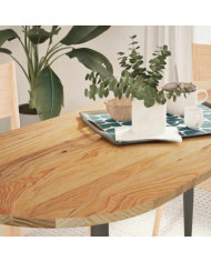 Dessus de table 140x60x2 cm bois de chêne massif ovale | Mobilier & Déco