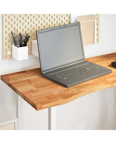 Dessus de bureau marron clair bois chêne massif rectangulaire | Mobilier & Déco