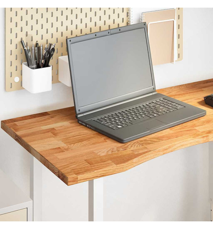 Dessus de bureau marron clair bois chêne massif rectangulaire | Mobilier & Déco