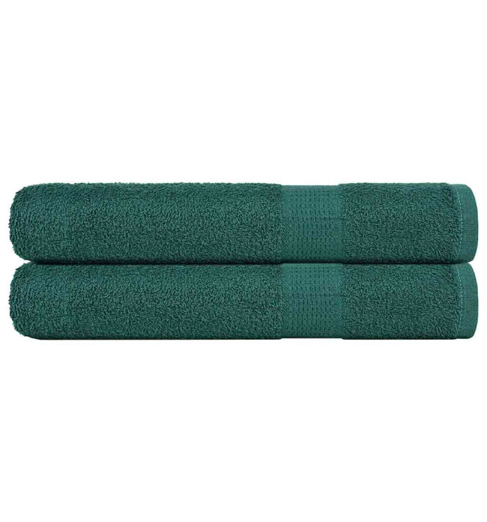 Serviettes de sauna 2 pcs vert 80x200 cm 360 g/m² 100% coton | Mobilier & Déco